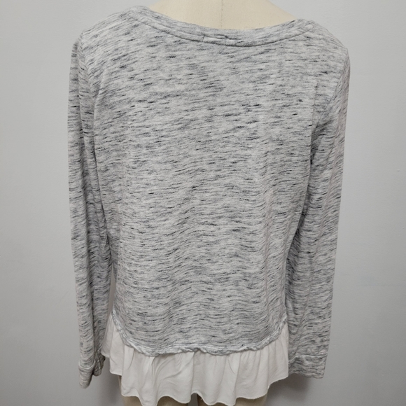 Chip & Pepper marled ruffle hem sweatshirt size medium - Picture 6 of 8